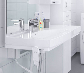 Waschbecken Waschtisch Konsole Lift Lifter hoehenverstellbar