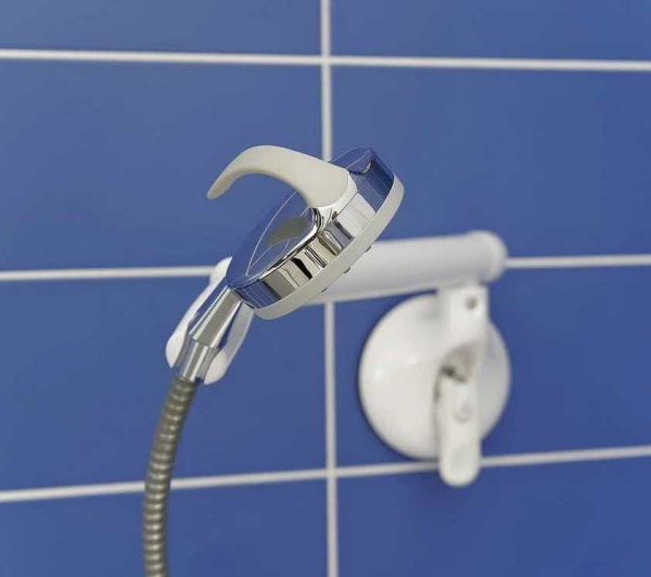 Duschkopf-Halter Mit Saugnapf – Chromfarben, Für Alle Handbrausen, Ohne Bohren!