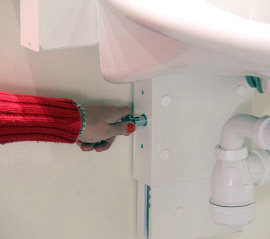 Waschbecken Waschtisch Konsole Lift Lifter hoehenverstellbar