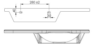Waschbecken mit Griff